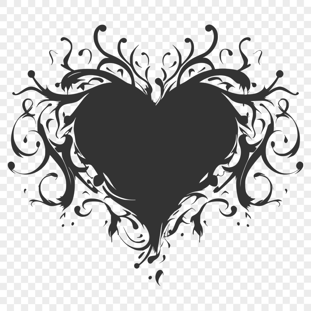 Free Ornate Love Heart Stencil