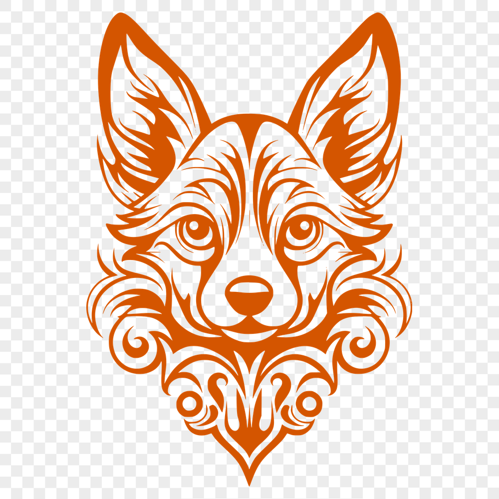 Ornate Welsh Corgi SVG