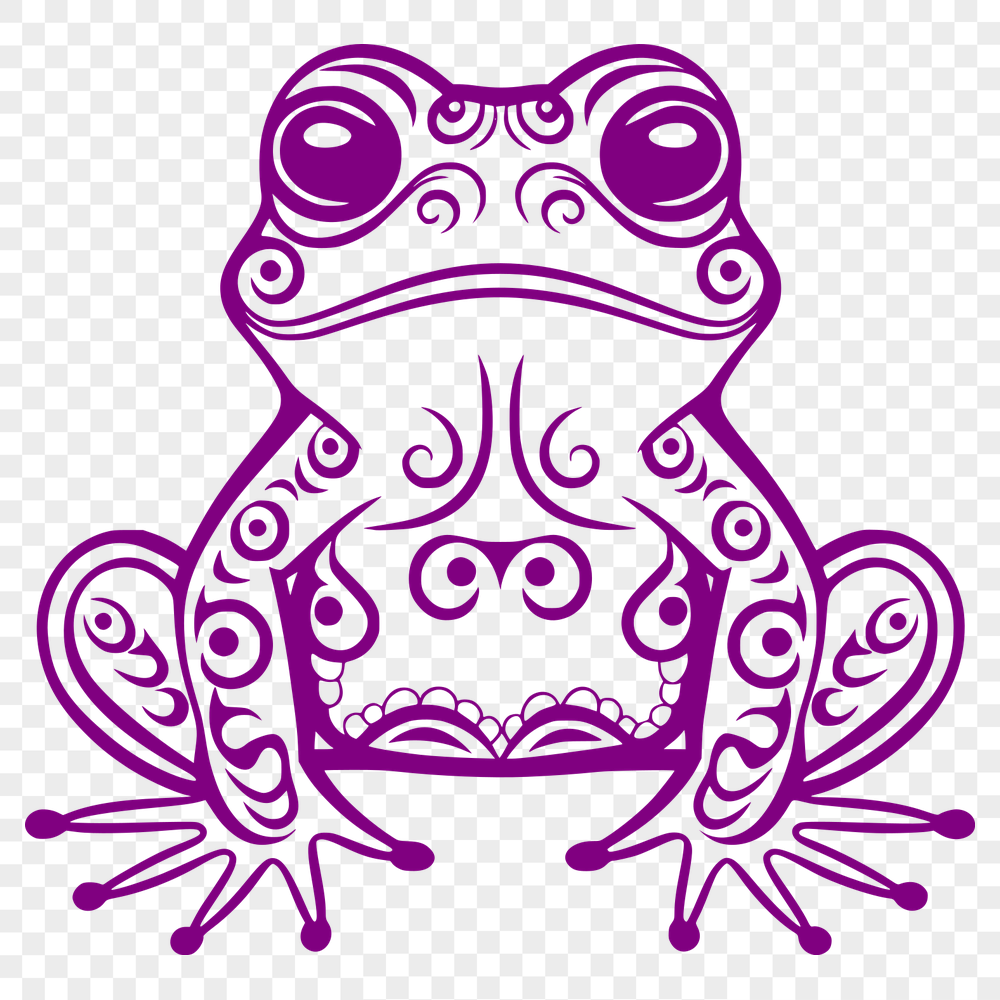 Ornate Toad SVG, PNG, PDF And DXF Files