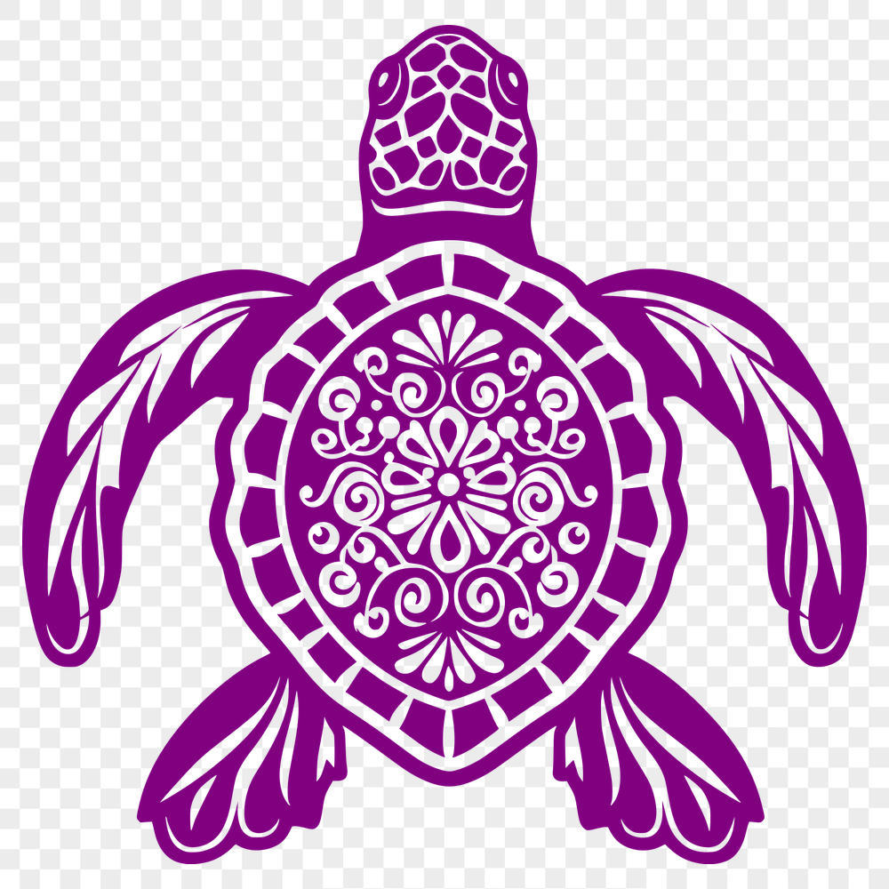 Ornate Sea Turtle - For Vinyl Project