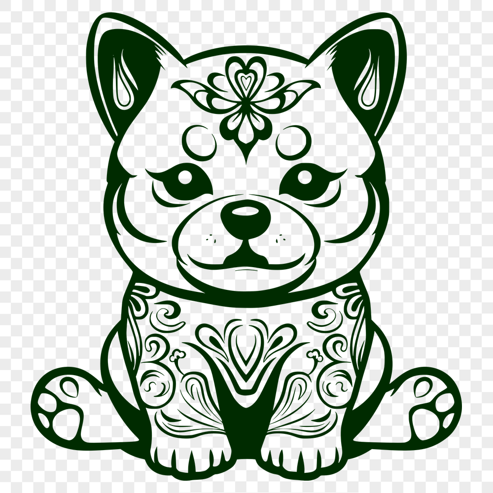 Ornate Sitting Dog PDF