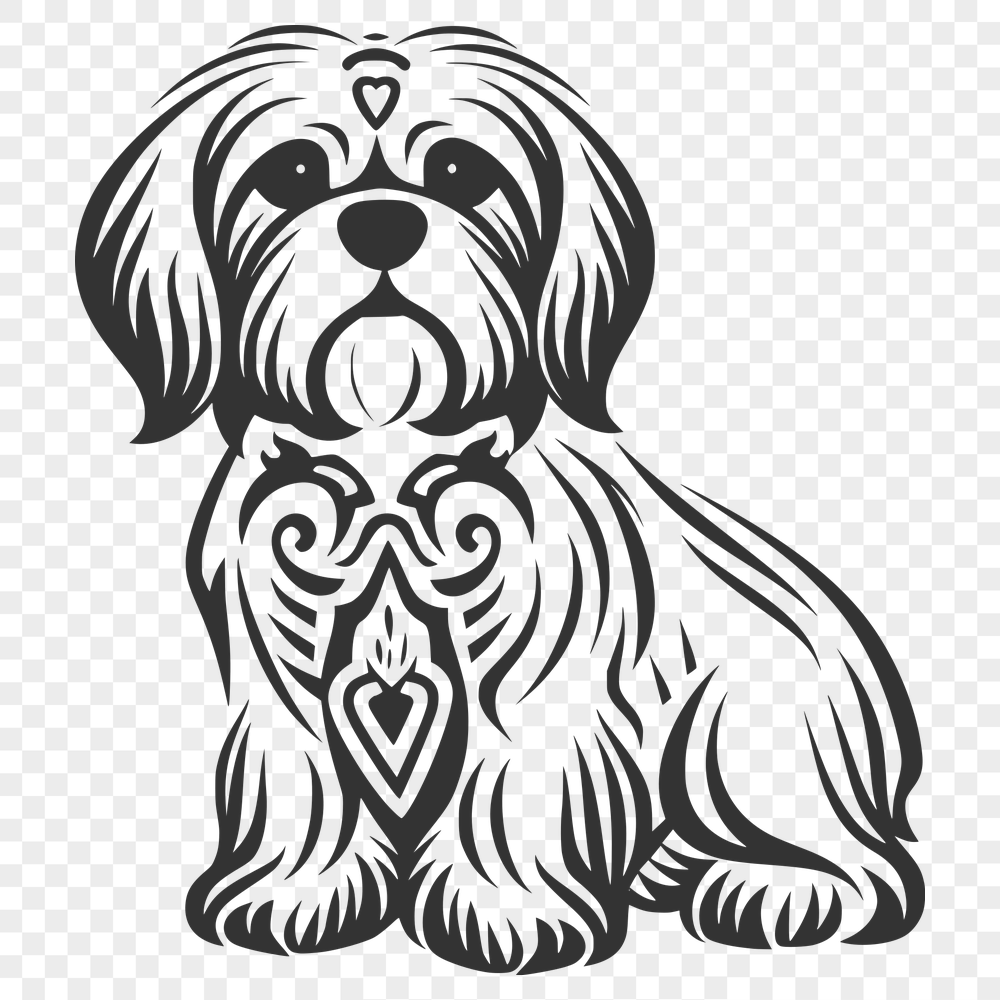 Free Unique Shih Tzu Stencil