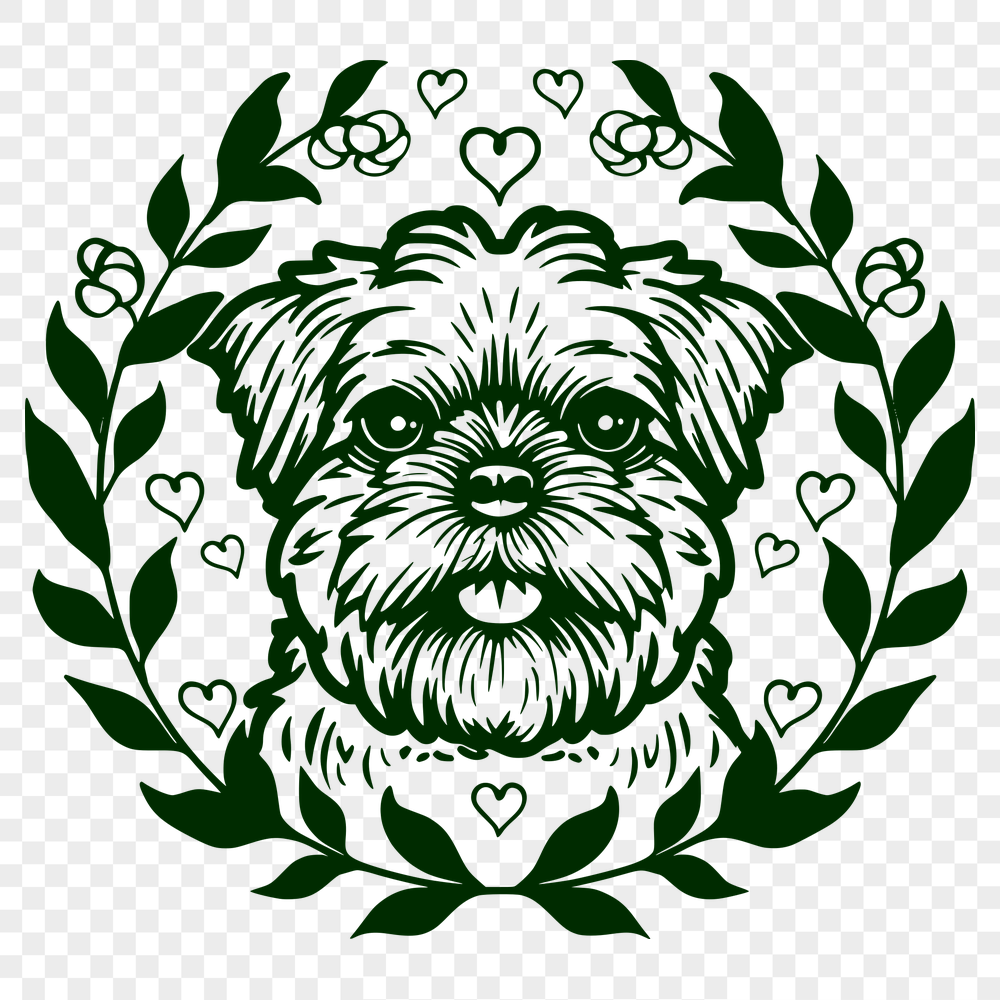 Ornate Shih Tzu SVG