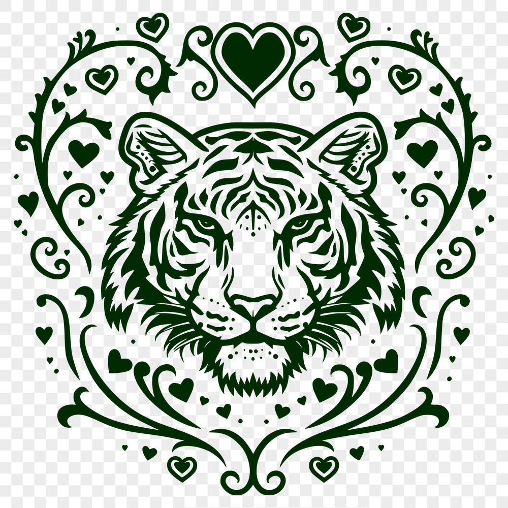 Ornate Tiger Vector Image