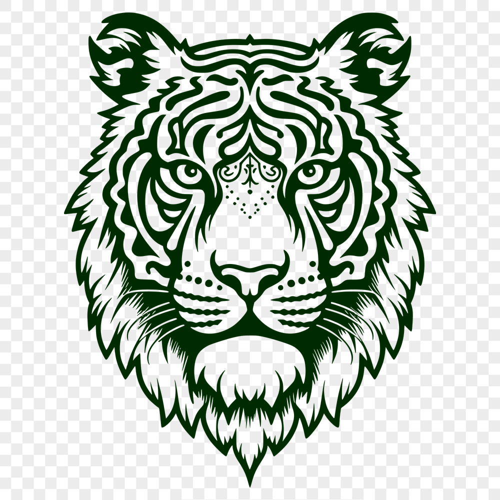 Unique Tiger Stencil