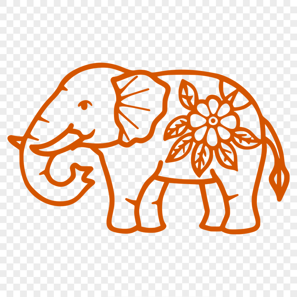 Stunning Standing Elephant Vector Image