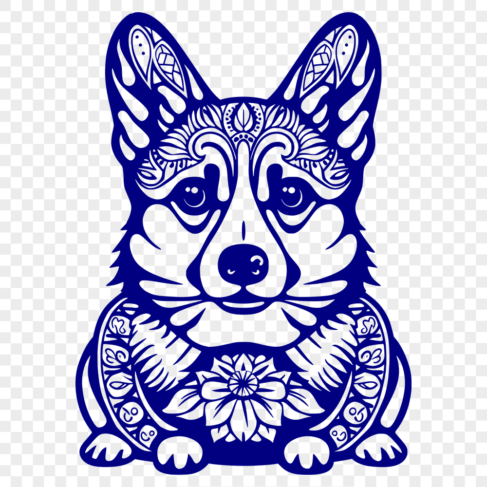 Free Creative Welsh Corgi Digital Drawing