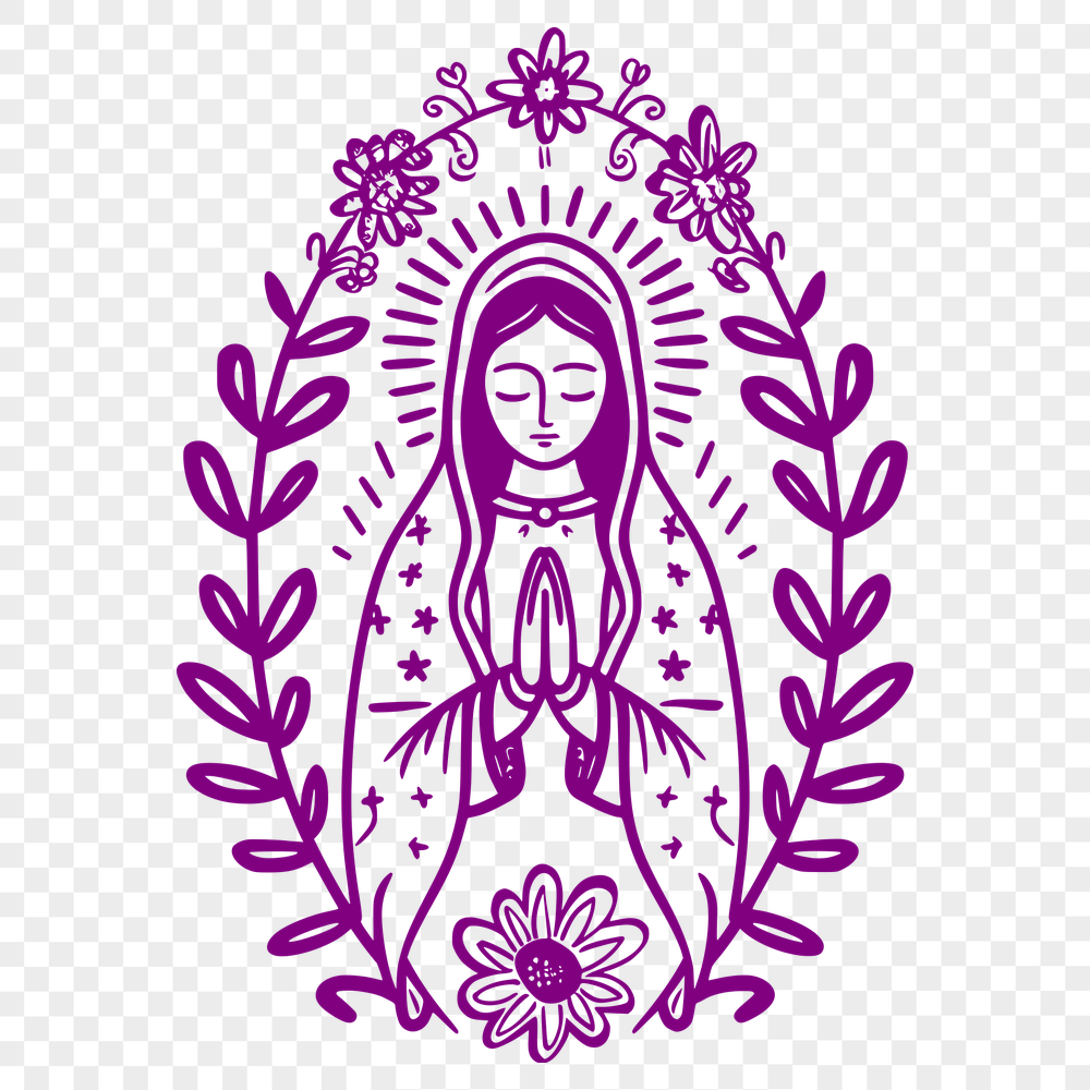 Free Virgin Mary DXF