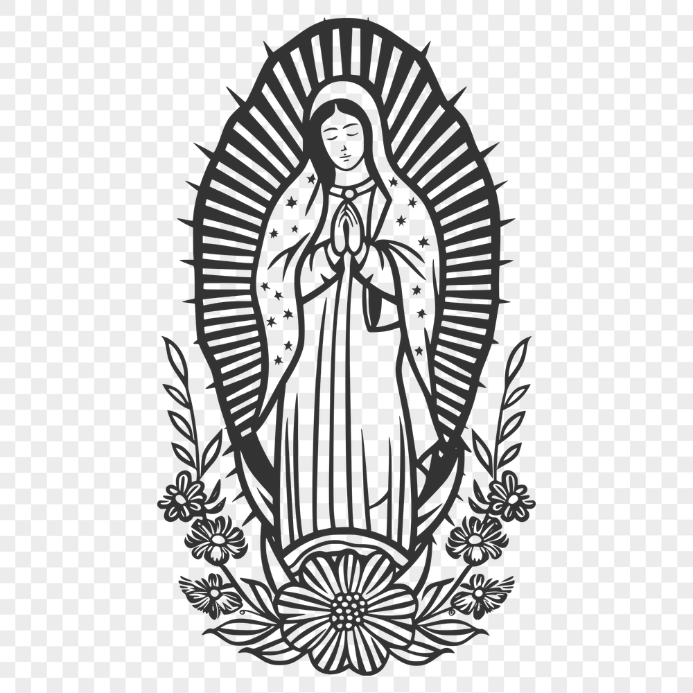 Creative Virgin Mary DXF