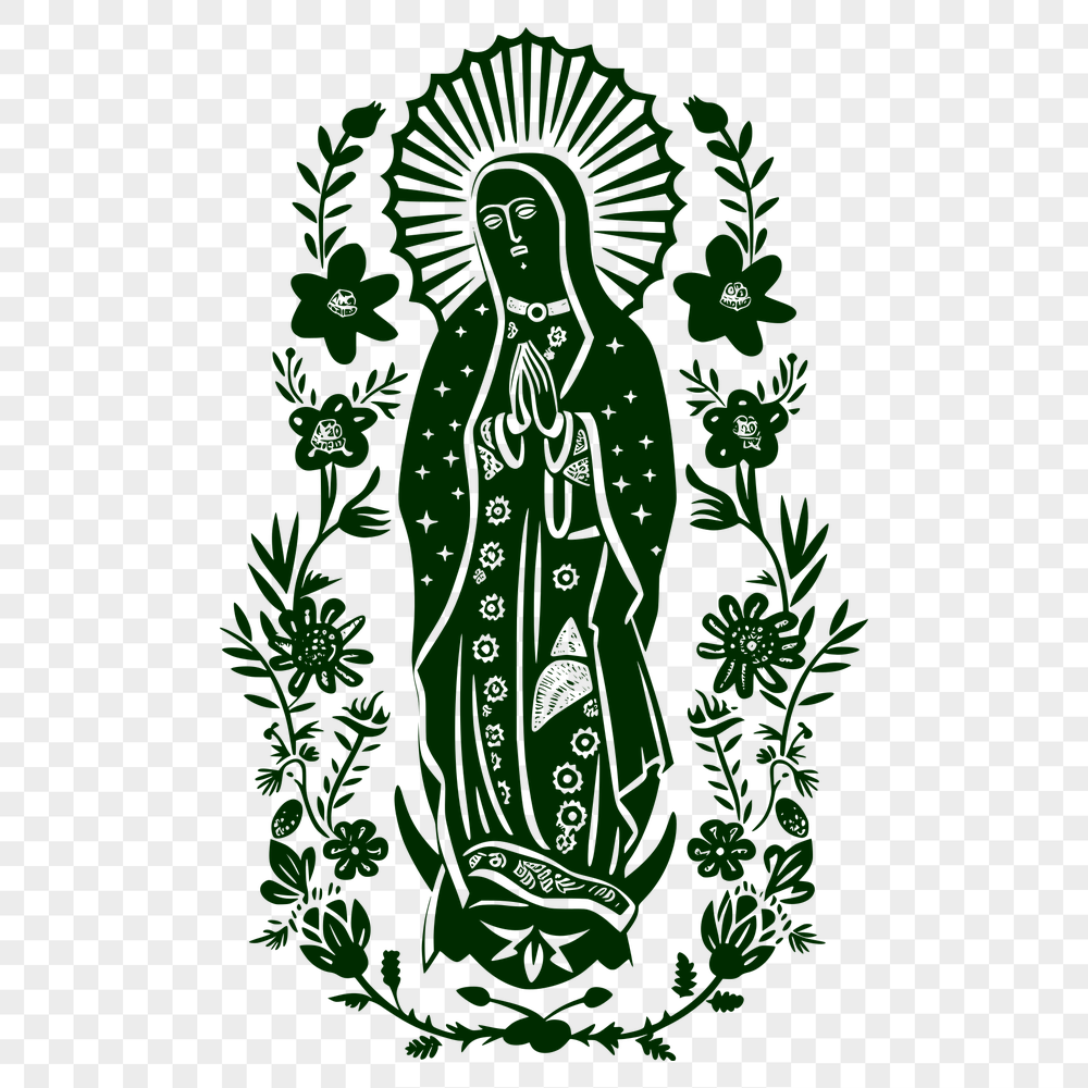 Unique Virgin Mary Vector Craft File