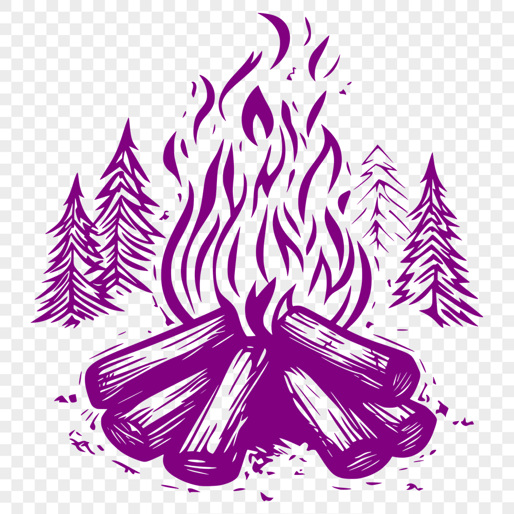 Unique Flames Vector Art DXF - Free Download