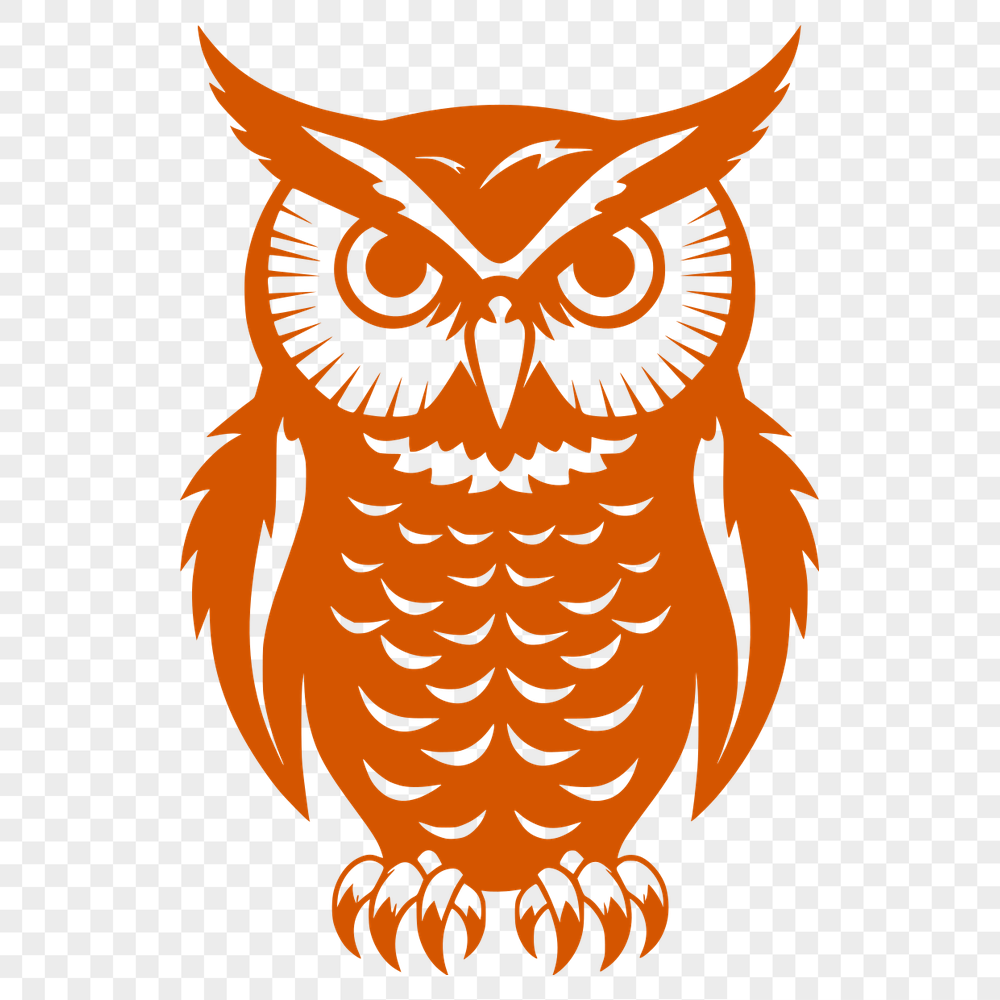 Creative Perched Owl Vector Image