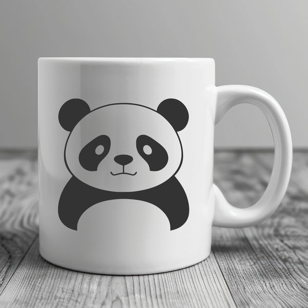 Wild Life Graphic Design A vector graphic representation of a wild animal, specifically a panda bear.