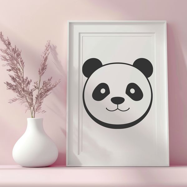 Wildlife Art SVG Image An illustration of a giant panda in a natural habitat.