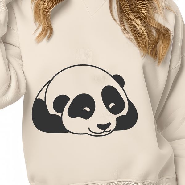 Cute Panda Vector Art A detailed illustration of a sleeping wild animal in the format of vector art.