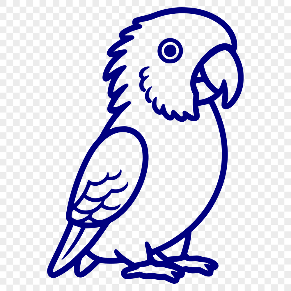 Parrot SVG, PNG, PDF And DXF Files