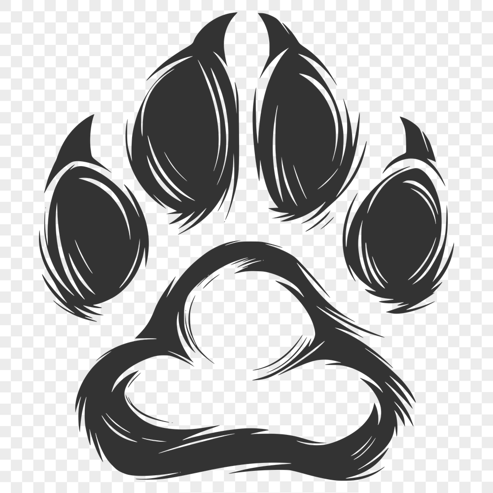 Unique Animal Paw Printable Image DXF - Free Download