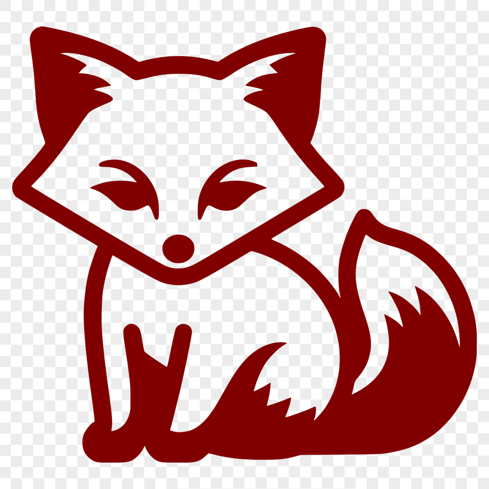 Cute Sitting Fox Printable Image