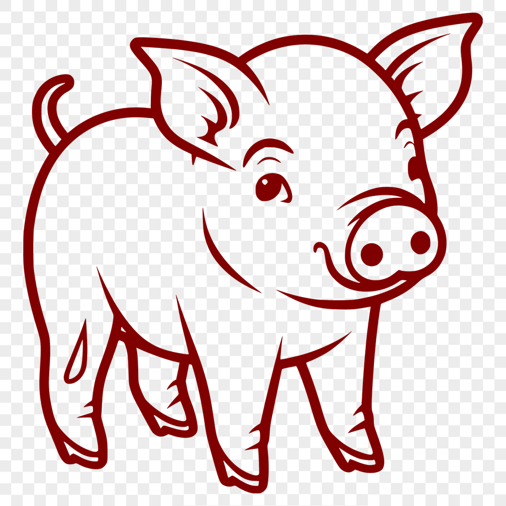 Unique Pig Stencil