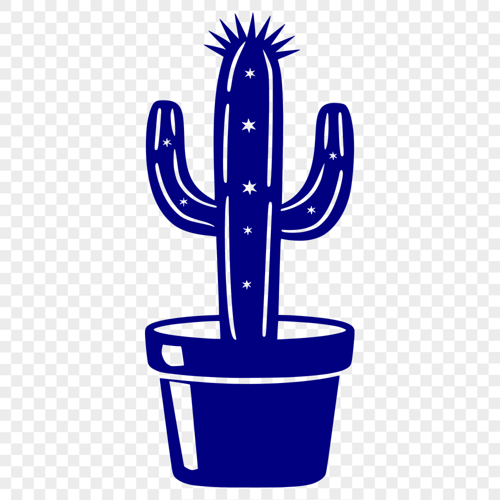 Unique Cactus Vector Drawing