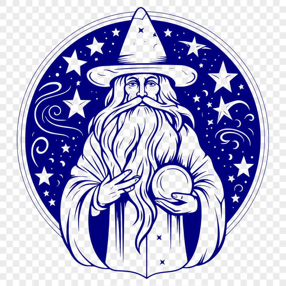 Unique Wizard Vector Illustration