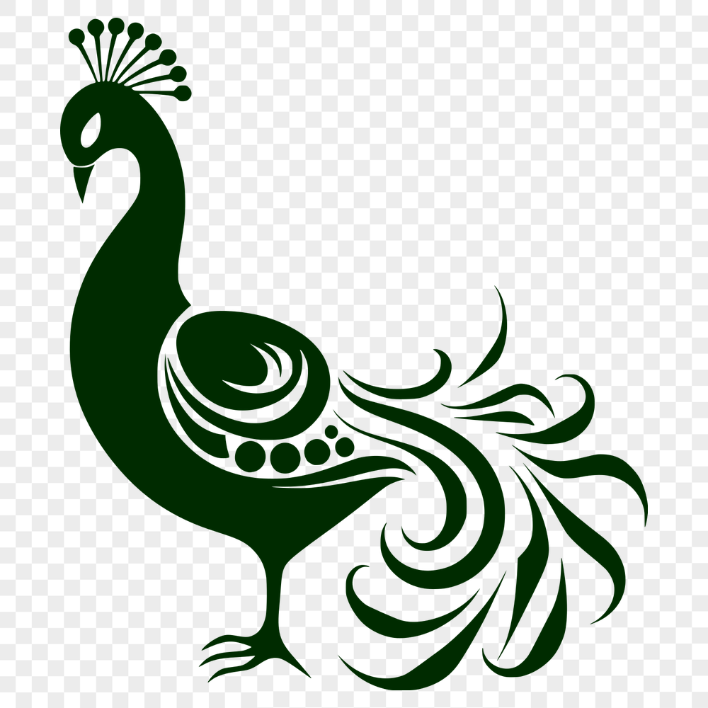 Artistic Peacock SVG, PNG, PDF And DXF Files