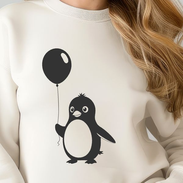 Adorable Penguin Clip Art Design A penguin standing on land, represented as a vector graphic.