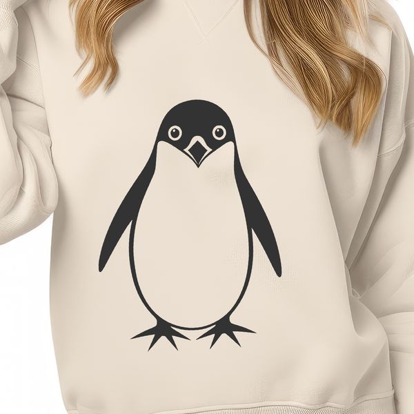 Penguin Standing on Ice SVG Icon A vector illustration of a penguin standing on ice.