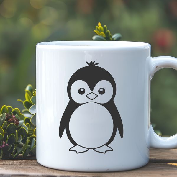 A cartoon penguin illustration in vector format.