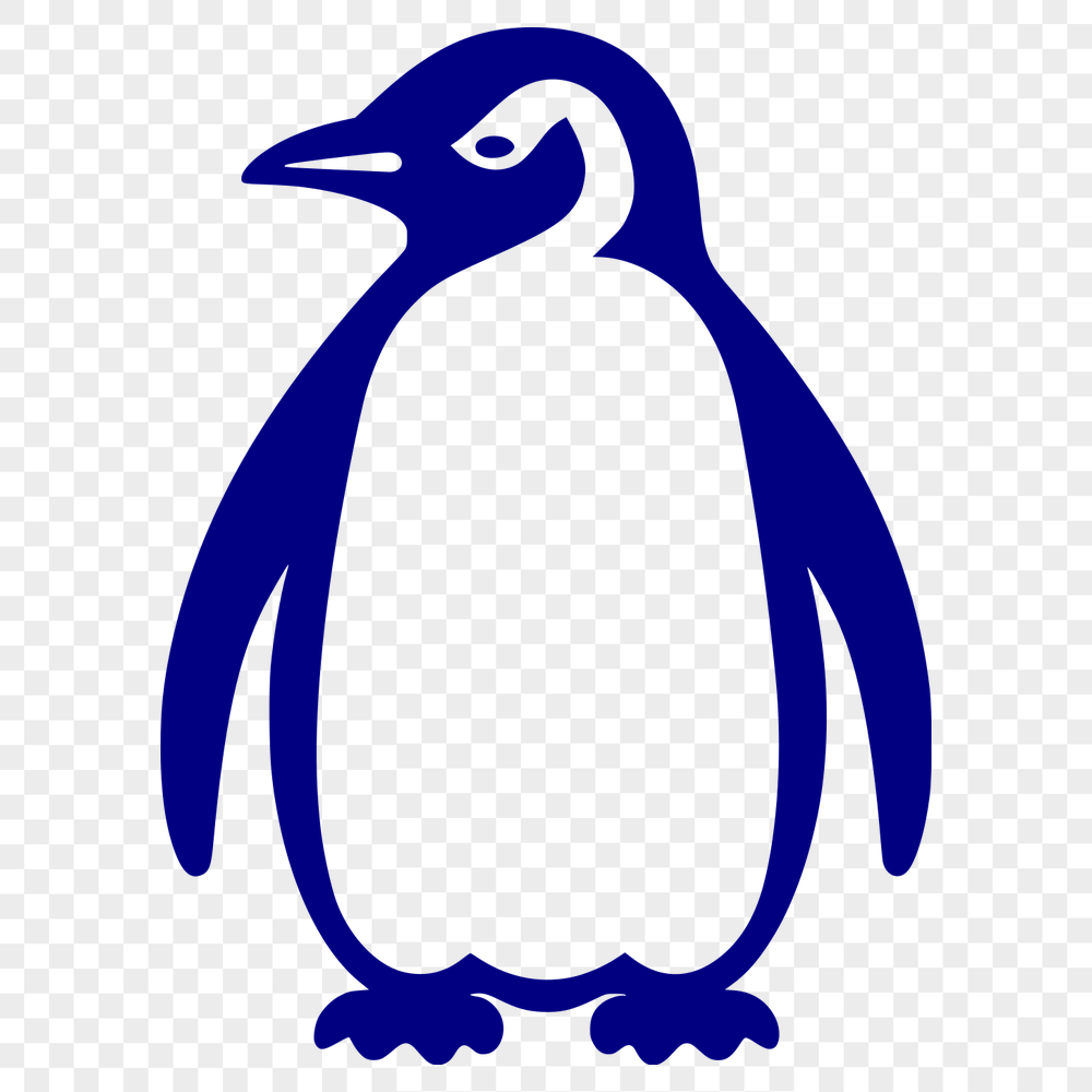 Free Unique Penguin Simple Line Drawing