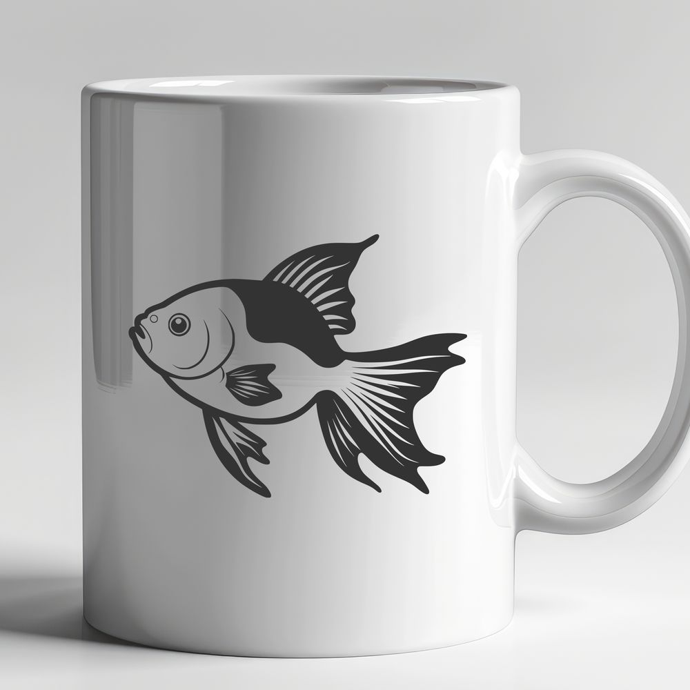 Stylized Goldfish Illustration A stylized illustration of a goldfish, created as a digital vector graphic.