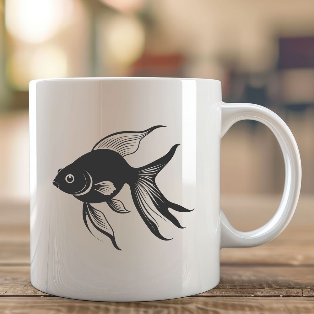 Goldfish Vector Art Design A vector illustration of a goldfish, suitable for use in graphic design.