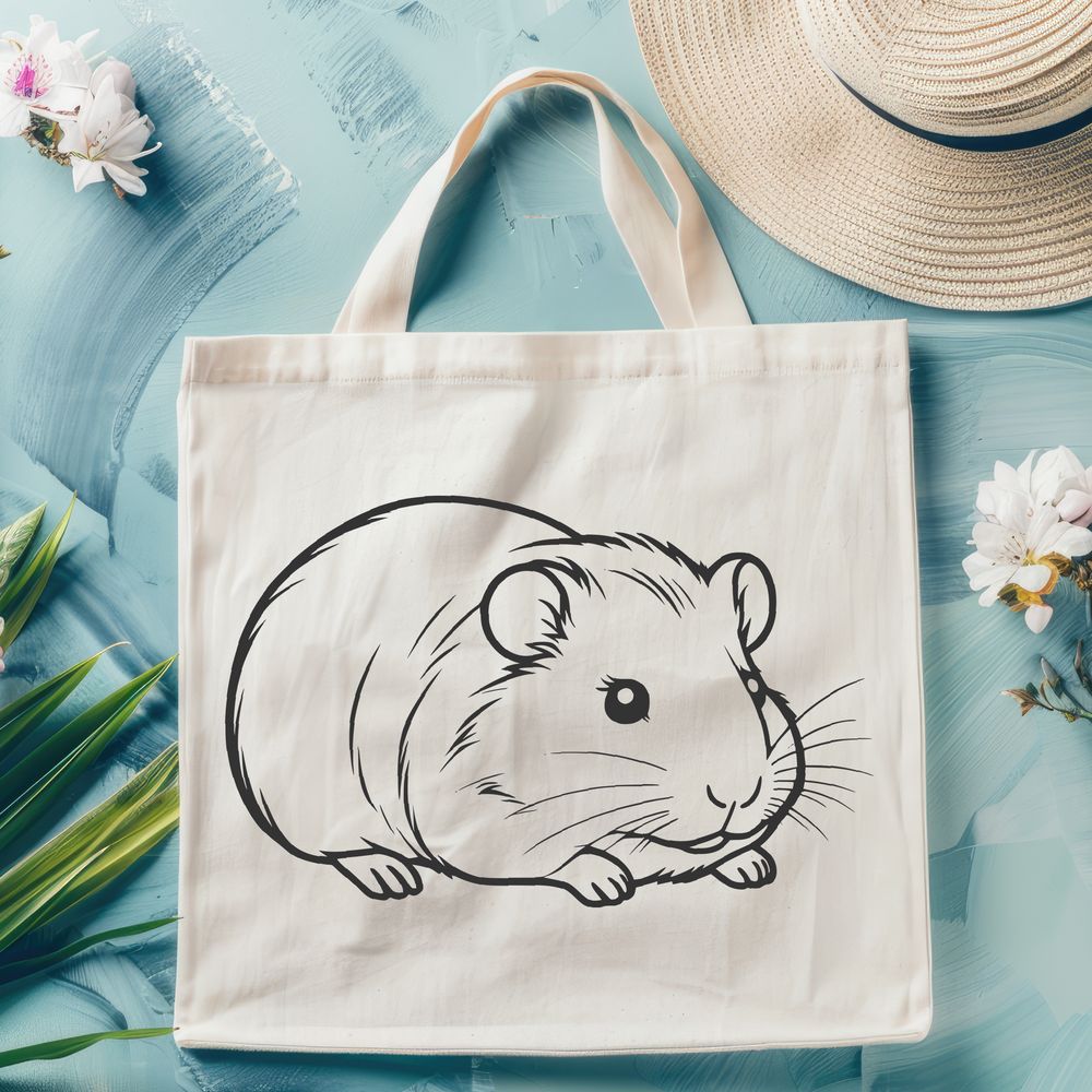 Free Vector Furry Friend A vector illustration of a small furry hamster sitting on its hind legs, suitable for various design applications.