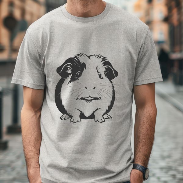 Cute Guinea Pig Clipart Design A cute guinea pig illustration in vector format.