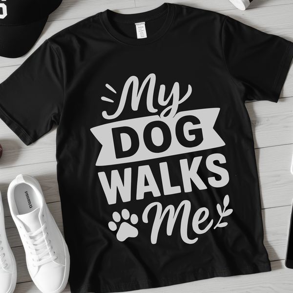 Funny pet quotes in a playful digital design A digital illustration featuring humorous quotes about dogs and pets in a simple, clean design.