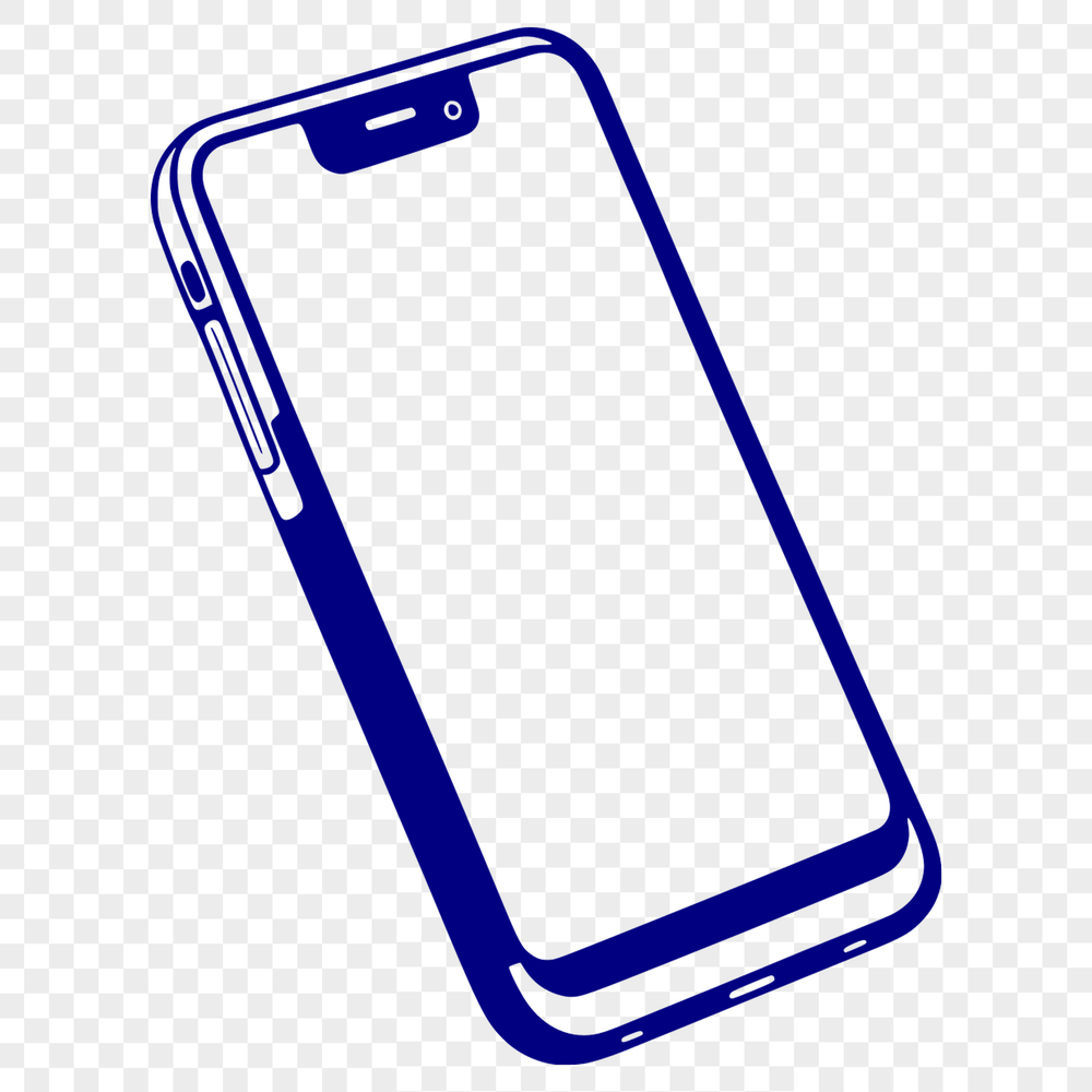 Sleek Cell Phone SVG Design Element A vector illustration of a cell phone with sleek design elements.