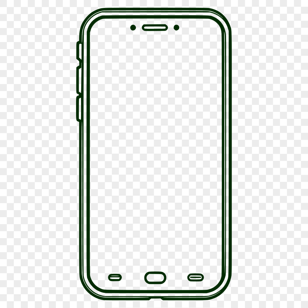 Mobile Phone Icon Vector Graphics A digital representation of a mobile phone with various design elements integrated into its vector graphics.