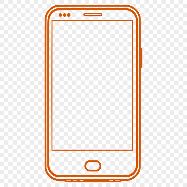 Minimalist Phone Design Detailed digital drawing of a smartphone in a minimalist style.