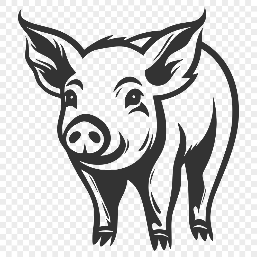 Artistic Pig Clipart