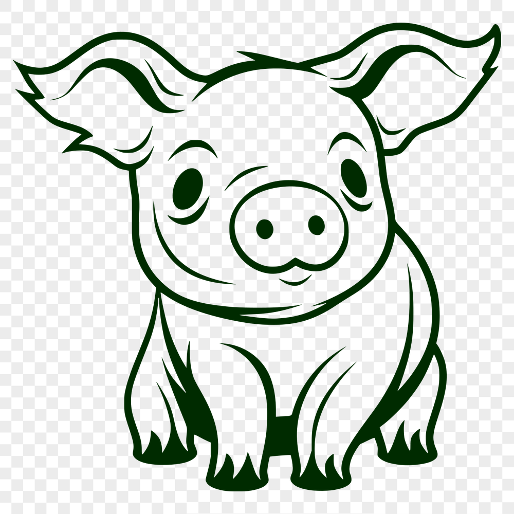 Free Unique Piglet Printable Image