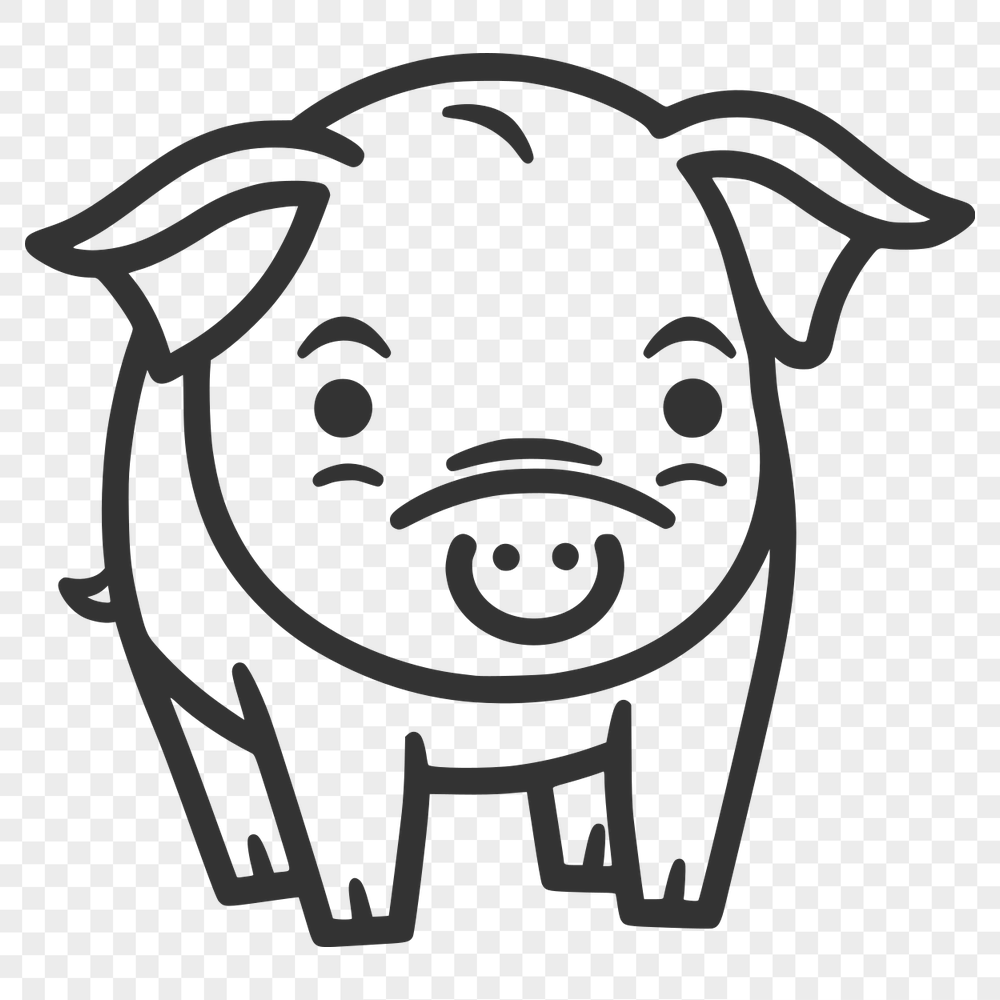 Creative Piglet PNG