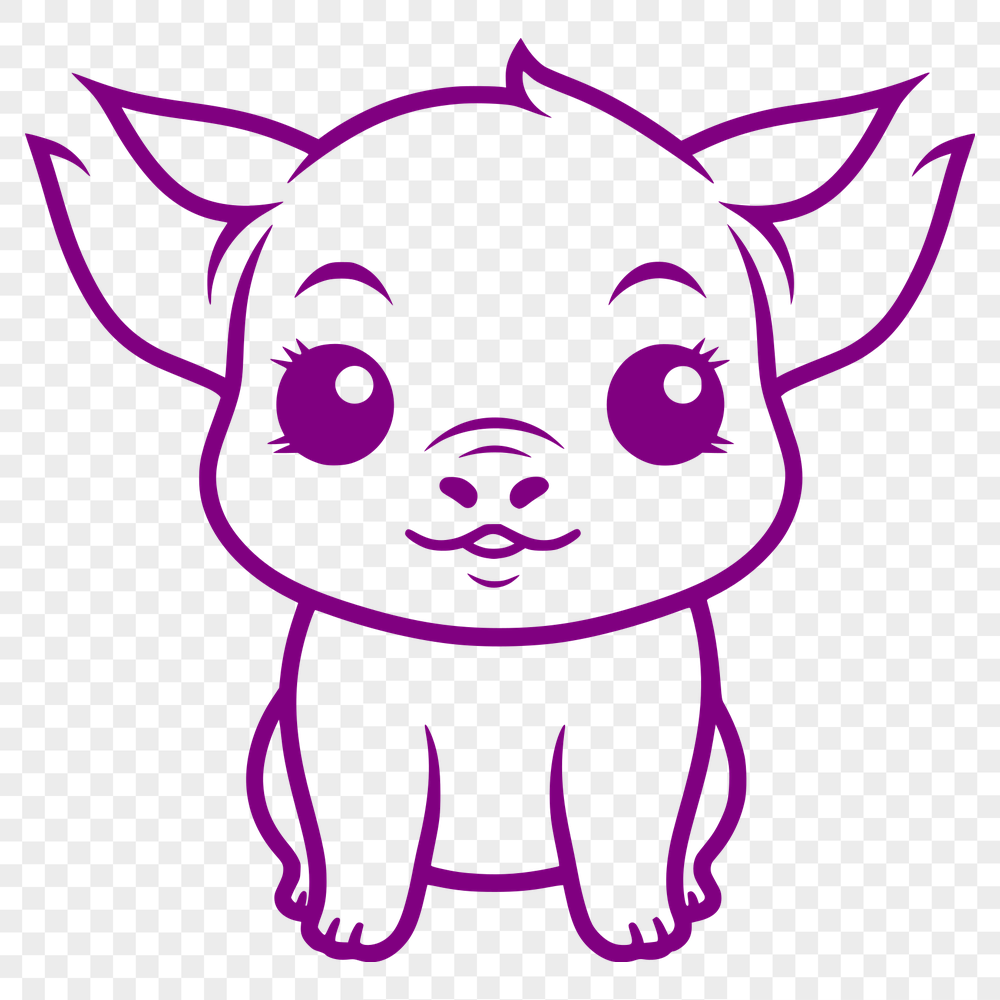 Sitting Piglet Clipart