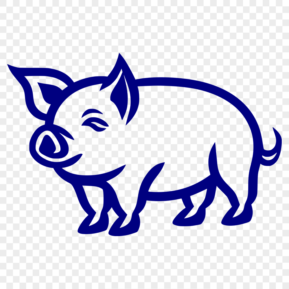 Standing Pig Clip Art