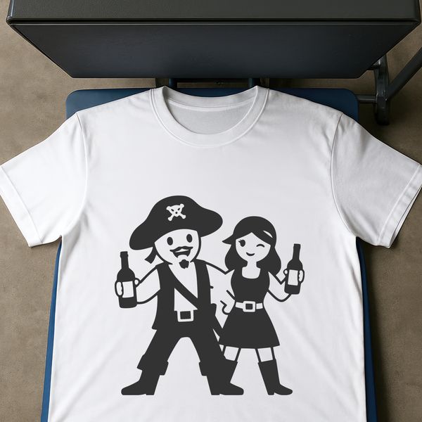 Pirate silhouette in vector format for commercial use.