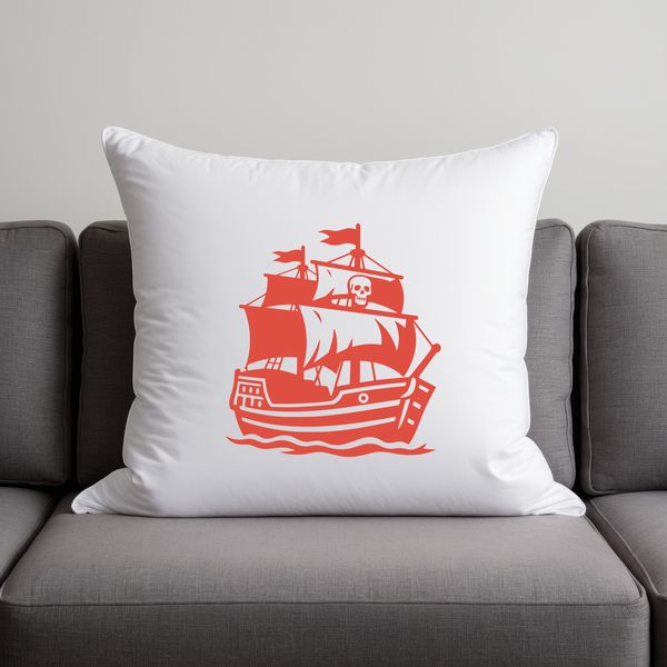 A digital silhouette of a pirate character against a neutral background.