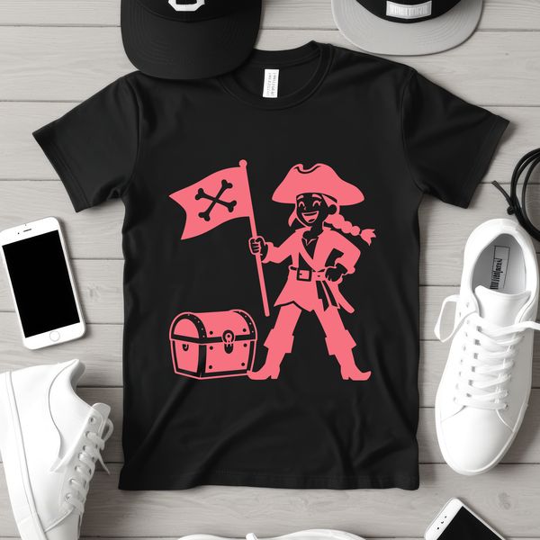 A free vector illustration of a pirate in a silhouette style.