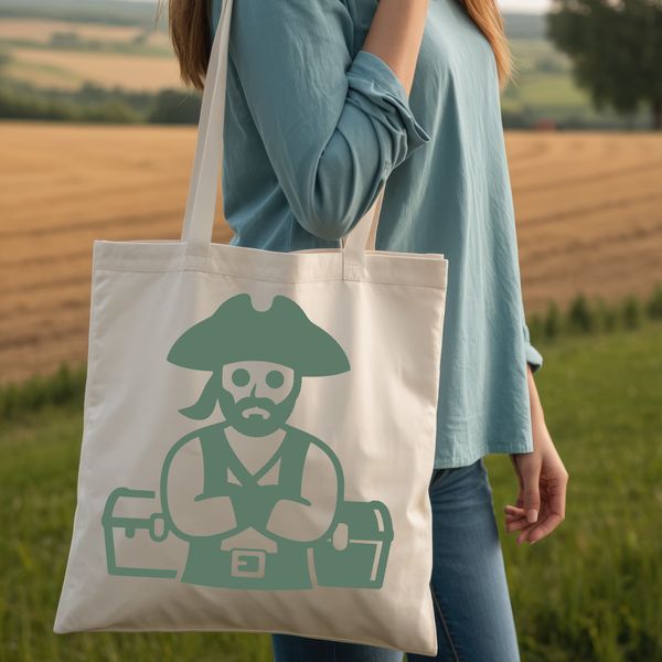 A vector illustration of a pirate in silhouette, suitable for commercial and personal use.