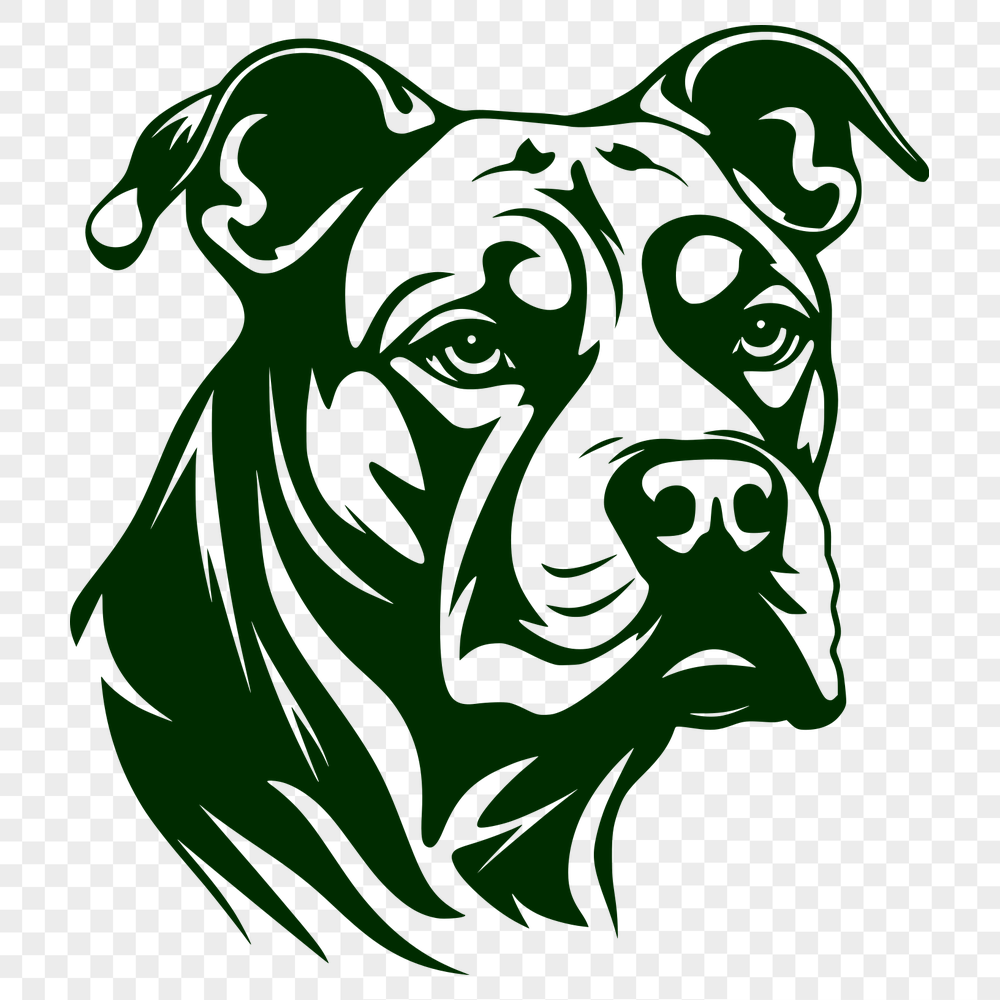 Beautiful Pitbull Vector Illustration