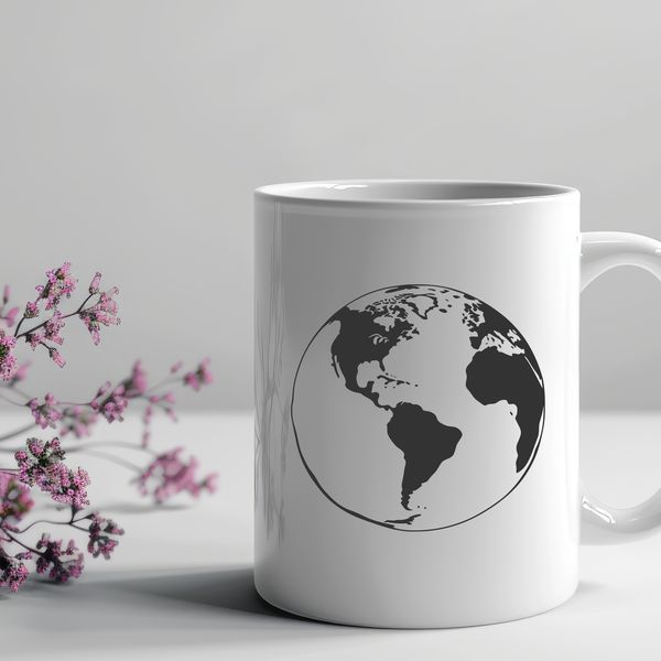 Circular Planet Illustration A simple vector illustration of the planet earth in a circular shape.