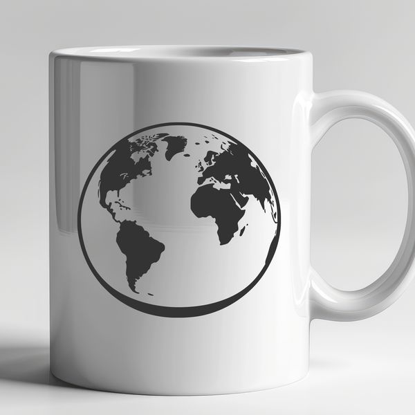 A Beautiful Planet SVG Icon A digital illustration of our planet from space, depicted in a simplified vector format.